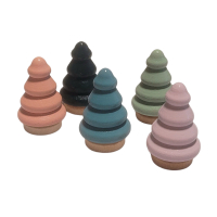 Houten kerstboompje - diverse kleuren