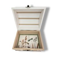 Bewaar schatkist bloem wit