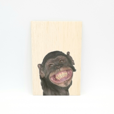 Houten fotokaart Aap Houten fotokaart Aap